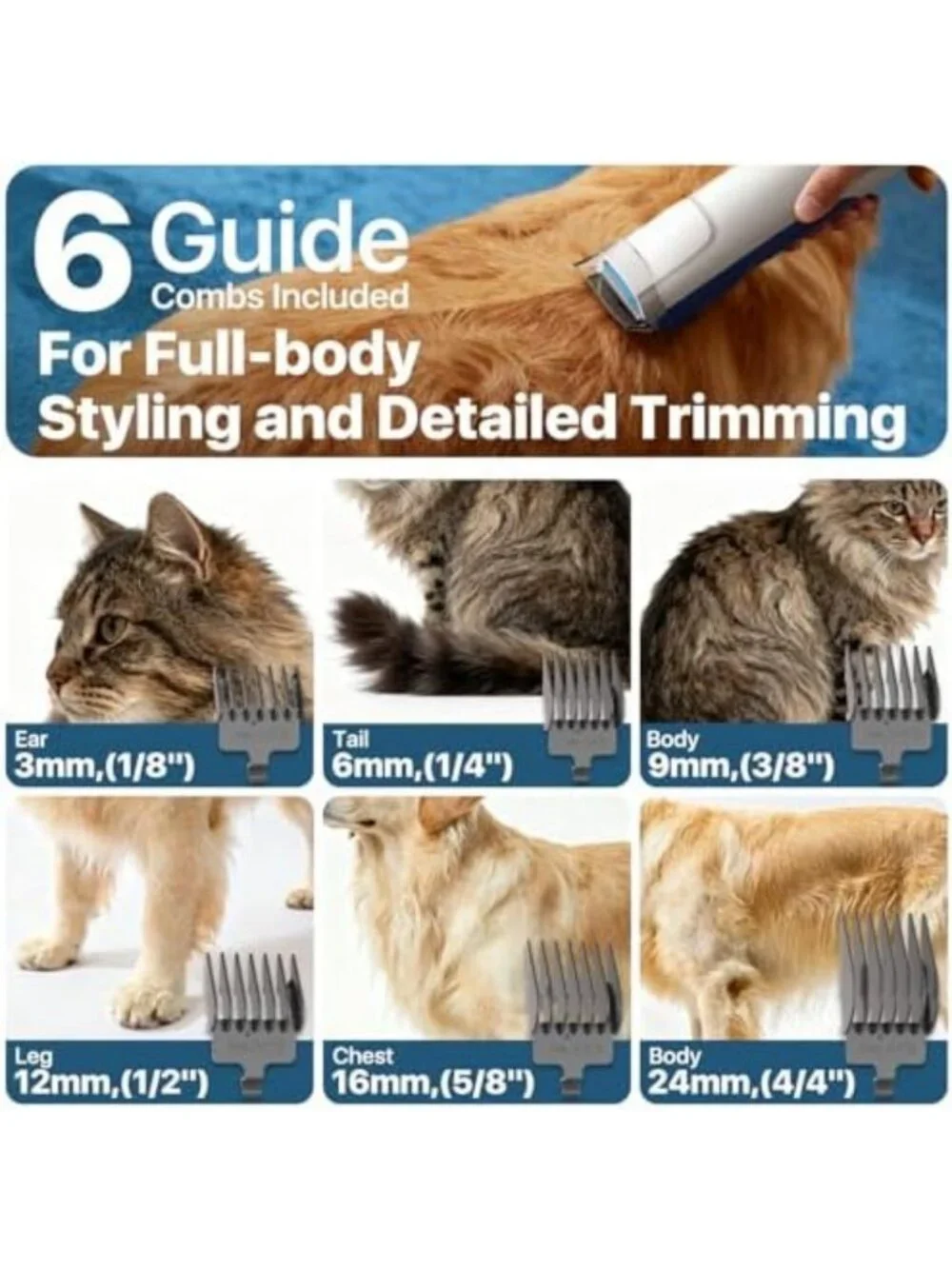 Powerful Dog Grooming Vacuum Kit with 15000Pa Suction, Clipper & Shedding Brush